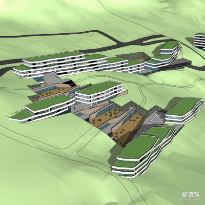 现代山地酒店建筑丨