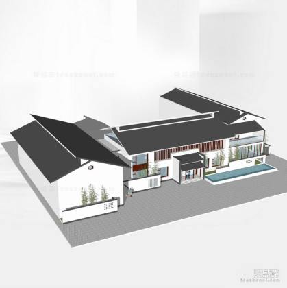 新中式会所建筑丨