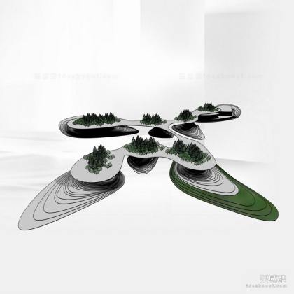 山地曲线异形建筑丨