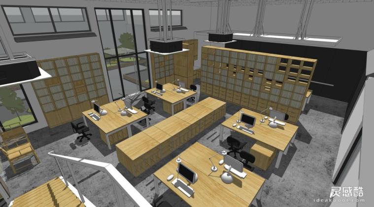 现代工业风办公室丨