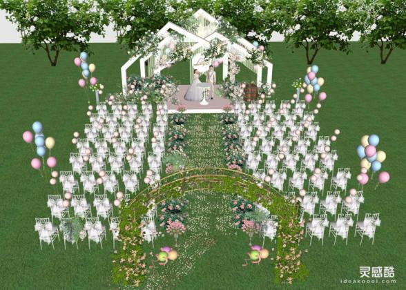 婚礼婚庆宴会厅场地 草坪婚礼丨