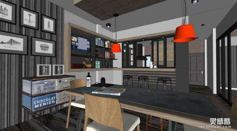 工业风高档餐厅丨