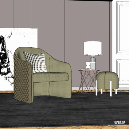 单人沙发 茶几丨