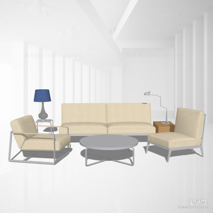 沙发茶几组合 单人沙发丨