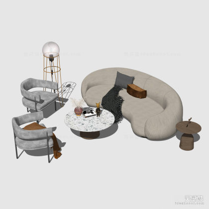 异形沙发茶几组合丨