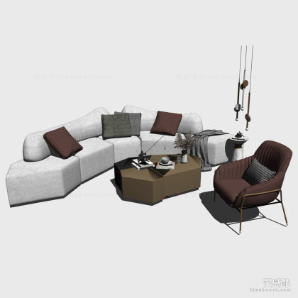 异形沙发茶几组合丨