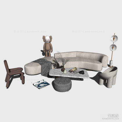 异形沙发茶几组合丨