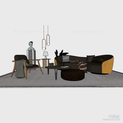 异形沙发茶几组合丨