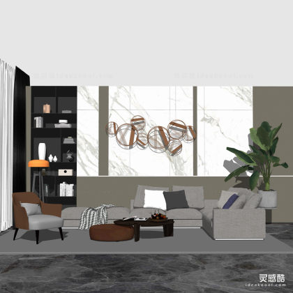 现代轻奢 多人沙发茶几组合 单人沙发 客厅丨