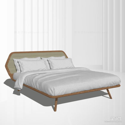 民宿侘寂双人床丨