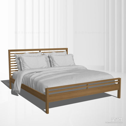 民宿简约双人床丨