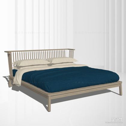 民宿简约双人床丨