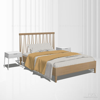 民宿简约双人床丨