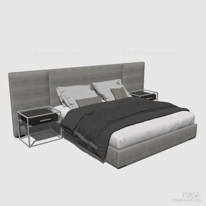 双人床 床头柜丨