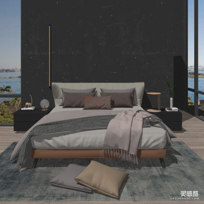 双人床 床头柜丨