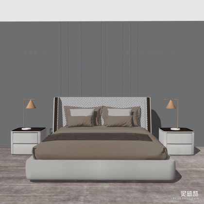 双人床 床头柜丨