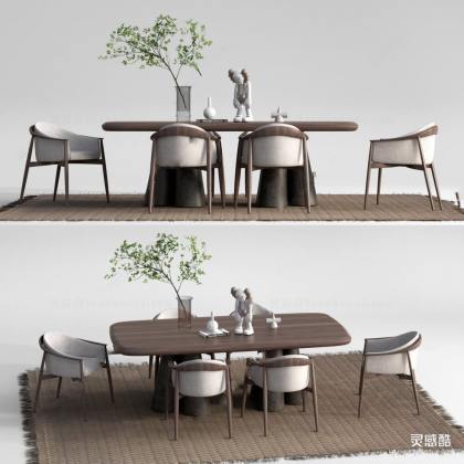 侘寂餐桌椅组合 餐椅丨