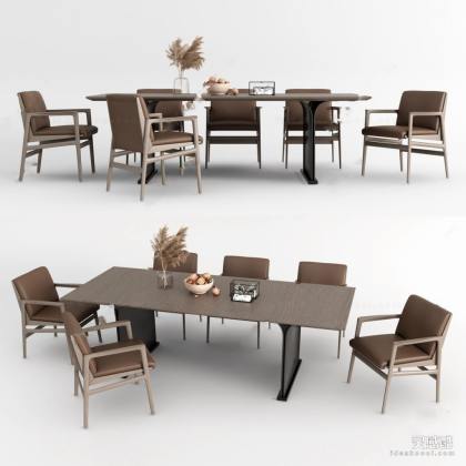 侘寂餐桌椅组合 餐椅丨