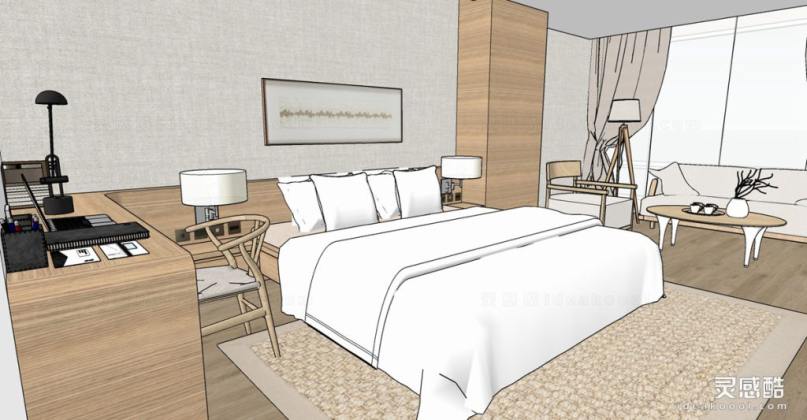 民宿日式风格酒店客房丨