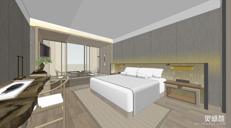 中式酒店标间 酒店客房丨