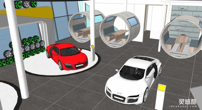 奥迪4s店 展馆丨