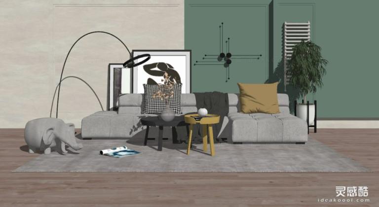 北欧客厅 沙发茶几组合丨