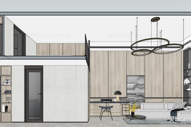 loft单身公寓 客厅丨