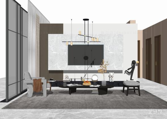 客厅 现代电视背景墙丨