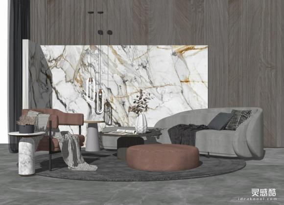 现代客厅 沙发茶几组合丨