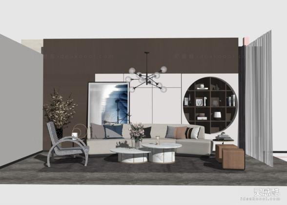 现代客厅 沙发茶几组合丨