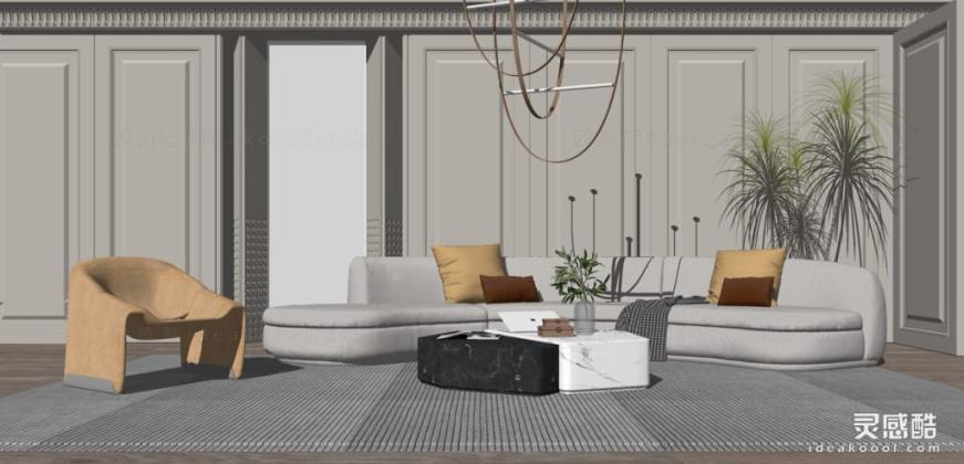 现代客厅 沙发茶几组合丨