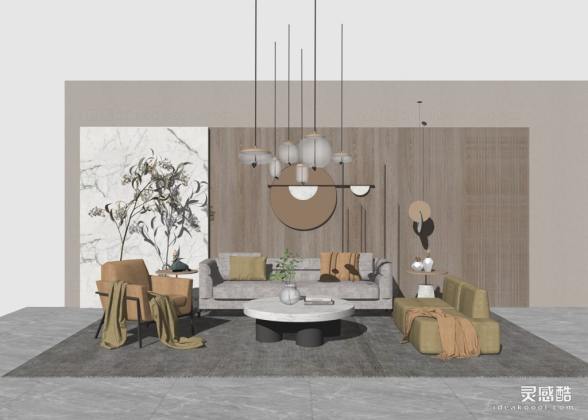 现代客厅 沙发茶几组合丨