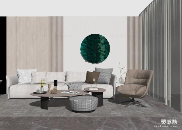 现代客厅 沙发茶几组合丨