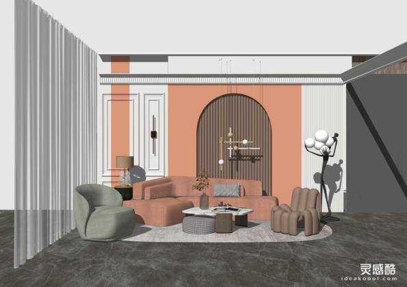 北欧客厅 沙发茶几组合丨