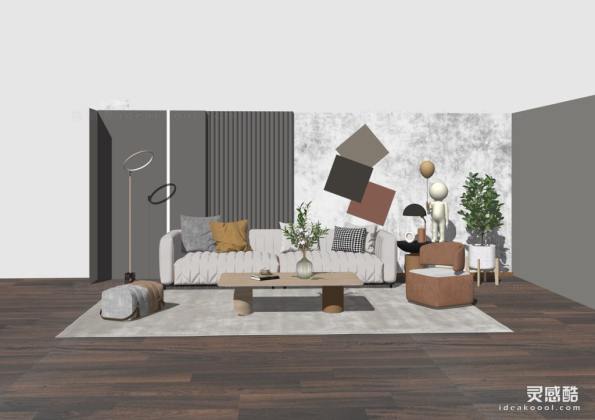 现代家居客厅 沙发茶几组合丨