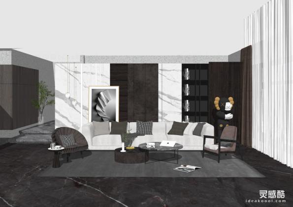 现代家居客厅 沙发茶几组合丨