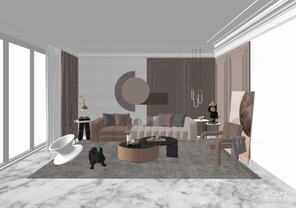 现代家居客厅 沙发茶几组合丨