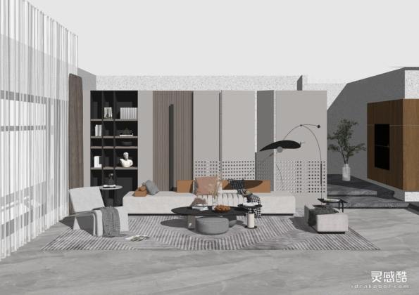 现代家居客厅 沙发茶几组合丨