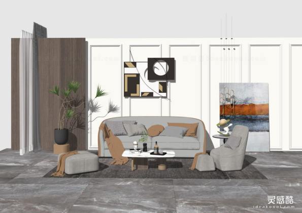 现代客厅 沙发茶几组合丨