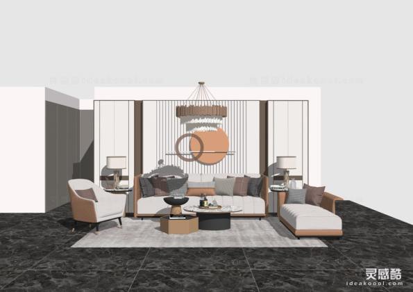 现代客厅 沙发茶几组合丨