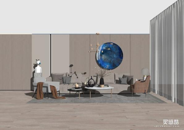 现代客厅 沙发茶几组合丨