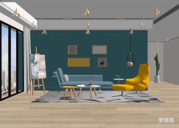 现代客厅 沙发茶几组合丨