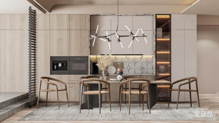 侘寂风客厅 沙发茶几组合丨