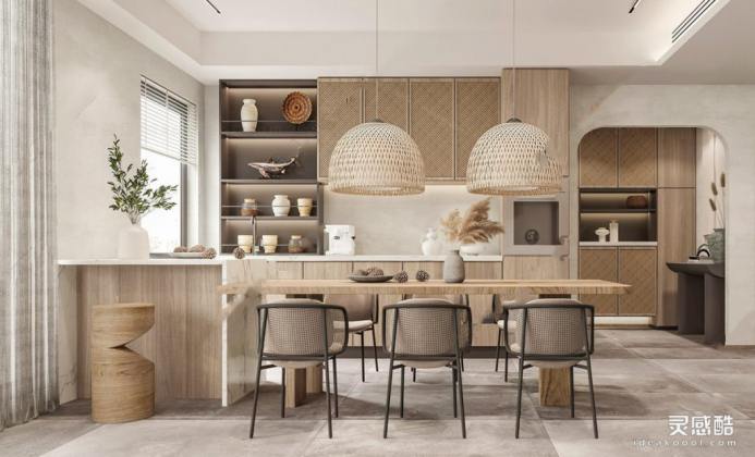 侘寂风客厅 沙发茶几组合丨