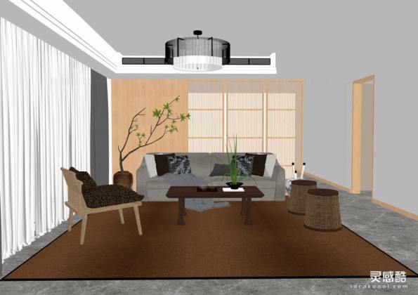 日式客厅 沙发茶几组合丨