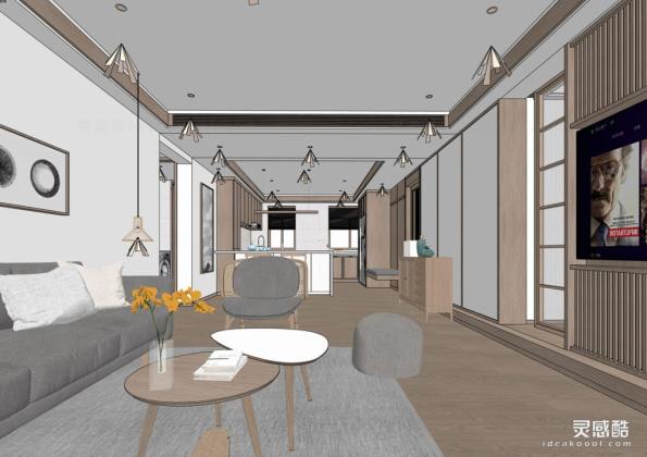 日式客厅 沙发茶几组合 全屋丨