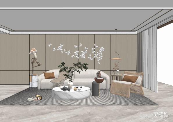 现代客厅 沙发茶几组合丨