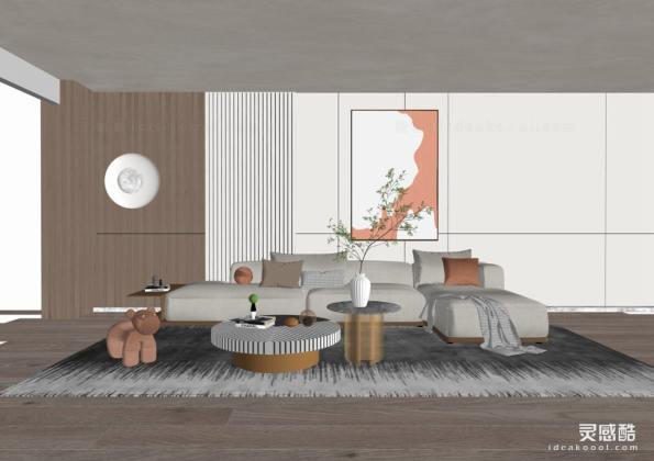 现代客厅 沙发茶几组合丨