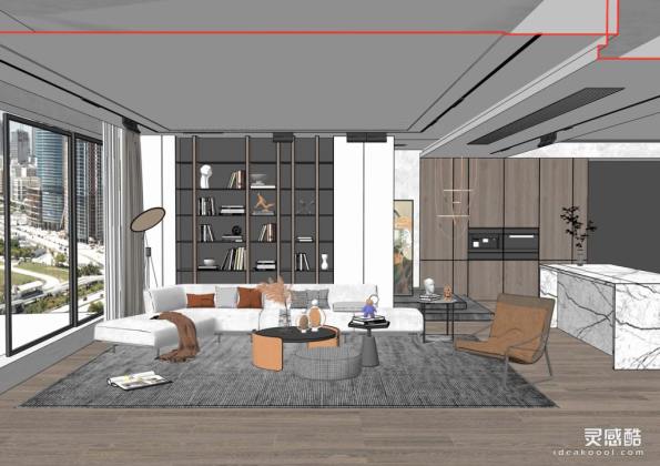 现代客厅 沙发茶几组合丨