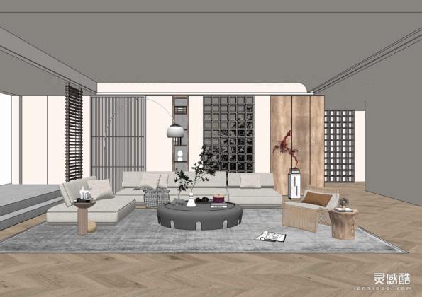 现代客厅 沙发茶几组合丨